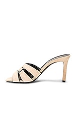 Saint Laurent Tribute Mule Sandal in Cream, view 5, click to view large image.