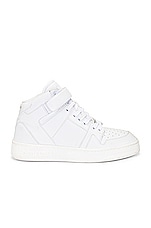 Saint Laurent Lax Mid Sneaker in Blanc Optique, view 1, click to view large image.