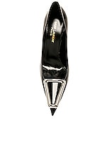 Saint Laurent Avenue Pump in Nero, view 4, click to view large image.