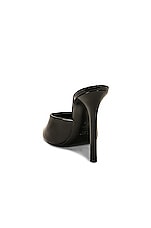 Saint Laurent Goldie Mule Sandal in Nero, view 3, click to view large image.