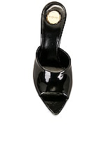 Saint Laurent Goldie Mule Sandal in Nero, view 4, click to view large image.