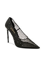Saint Laurent Anja Pump in Nero, view 2, click to view large image.