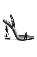 Saint Laurent Opyum Sandal in Nero, view 1, click to view large image.