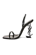 Saint Laurent Opyum Sandal in Nero, view 5, click to view large image.