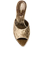 Saint Laurent Suite Mule Sandal in Dove Grey, view 4, click to view large image.