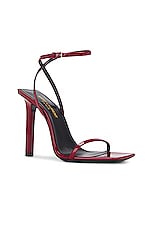Saint Laurent Pam Sandal in Opyum Red, view 2, click to view large image.