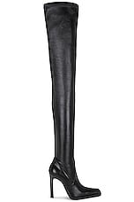Saint Laurent Nina Over The Knee Boot in Nero, view 1, click to view large image.