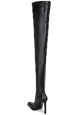 Saint Laurent Nina Over The Knee Boot in Nero, view 3, click to view large image.