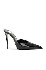 Saint Laurent Tabou Mule Pump in Nero, view 1, click to view large image.