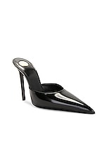Saint Laurent Tabou Mule Pump in Nero, view 2, click to view large image.