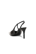 Saint Laurent Vendome Slingback Pump in Nero, view 3, click to view large image.