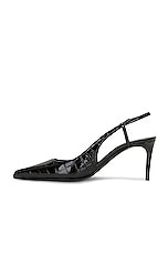 Saint Laurent Vendome Slingback Pump in Nero, view 5, click to view large image.