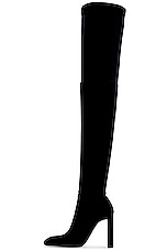Saint Laurent Auteuil Over The Knee Boot in Nero, view 5, click to view large image.
