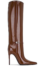 Saint Laurent Vendome Boot in Soil Brown, view 1, click to view large image.