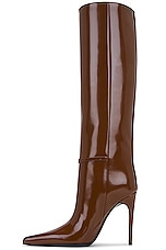 Saint Laurent Vendome Boot in Soil Brown, view 5, click to view large image.