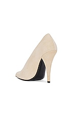 Saint Laurent Nico Pump in Cream, view 3, click to view large image.