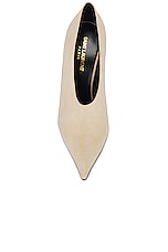 Saint Laurent Nico Pump in Cream, view 4, click to view large image.