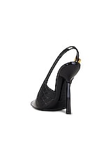 Saint Laurent Lee Slingback Pump in Nero, view 3, click to view large image.