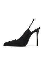 Saint Laurent Raven Slingback Pump in Nero, view 5, click to view large image.