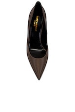 Saint Laurent Instinct Pump in Roast Brown, view 4, click to view large image.