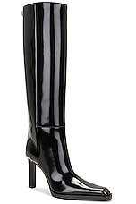 Saint Laurent Nina Boot in Nero, view 2, click to view large image.