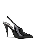 Saint Laurent Nico Slingback Pump in Nero, view 1, click to view large image.