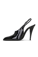 Saint Laurent Nico Slingback Pump in Nero, view 5, click to view large image.