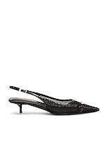 Saint Laurent Oxalis Slingback Buckle Pump in Nero, view 1, click to view large image.