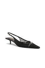 Saint Laurent Oxalis Slingback Buckle Pump in Nero, view 2, click to view large image.