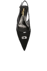 Saint Laurent Oxalis Slingback Buckle Pump in Nero, view 4, click to view large image.