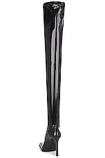 Saint Laurent Nina Over The Knee Boot in Noir, view 3, click to view large image.