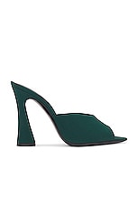 Saint Laurent Suite Mule Sandal in Drawn Green, view 1, click to view large image.