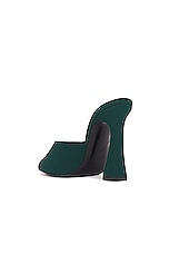 Saint Laurent Suite Mule Sandal in Drawn Green, view 3, click to view large image.