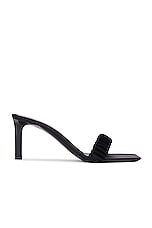 Saint Laurent Pam Mule Sandal in Nero, view 1, click to view large image.