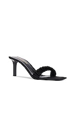 Saint Laurent Pam Mule Sandal in Nero, view 2, click to view large image.