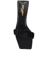 Saint Laurent Pam Mule Sandal in Nero, view 4, click to view large image.