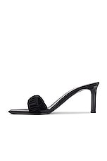 Saint Laurent Pam Mule Sandal in Nero, view 5, click to view large image.
