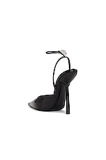 Saint Laurent Anouk Ankle Strap Pump in Nero, view 3, click to view large image.