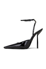 Saint Laurent Anouk Ankle Strap Pump in Nero, view 5, click to view large image.