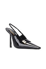 Saint Laurent Madame Singback Pump in Nero, view 2, click to view large image.