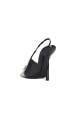 Saint Laurent Madame Singback Pump in Nero, view 3, click to view large image.