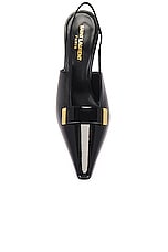 Saint Laurent Madame Singback Pump in Nero, view 4, click to view large image.