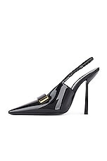 Saint Laurent Madame Singback Pump in Nero, view 5, click to view large image.