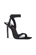 Saint Laurent Pam Sandal in Nero, view 2, click to view large image.