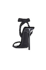 Saint Laurent Pam Sandal in Nero, view 3, click to view large image.