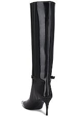 Saint Laurent Lee Buckle Boot in Nero, view 3, click to view large image.