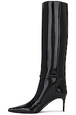 Saint Laurent Lee Buckle Boot in Nero, view 5, click to view large image.
