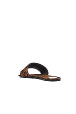 Saint Laurent Carlyle Flat Slide in Manto Naturale, view 3, click to view large image.