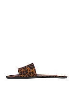 Saint Laurent Carlyle Flat Slide in Manto Naturale, view 5, click to view large image.