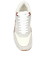 Saint Laurent Bump Low Top Sneaker in Gris, Cuoio, Off White, & Blanc, view 4, click to view large image.